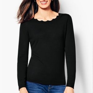 Talbots all-season pure merino wool black sweater 2X Petite
